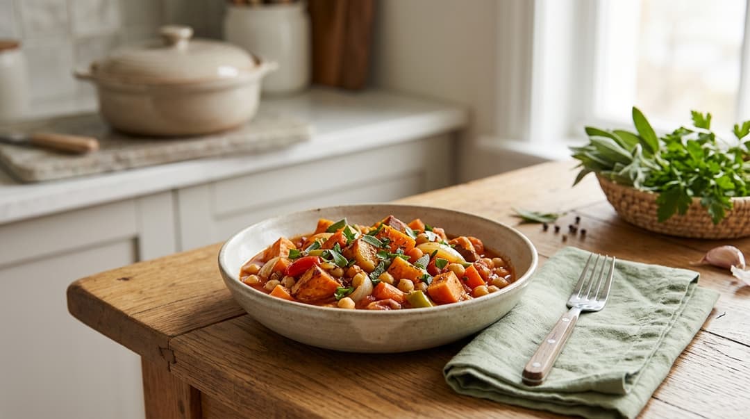 One-pan salmon and vegetable skillet