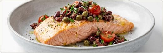 Baked Mediterranean Salmon with Olive Tapenade